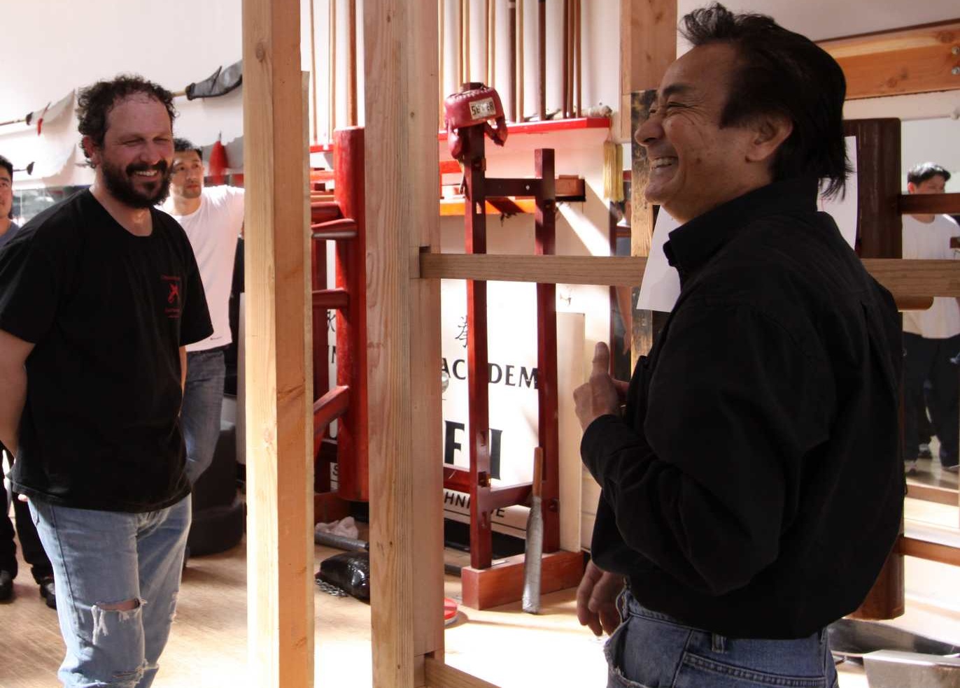 Sifu Brandon Camelia with Grandmaster Chris Chan at U.S. Wing Chun training